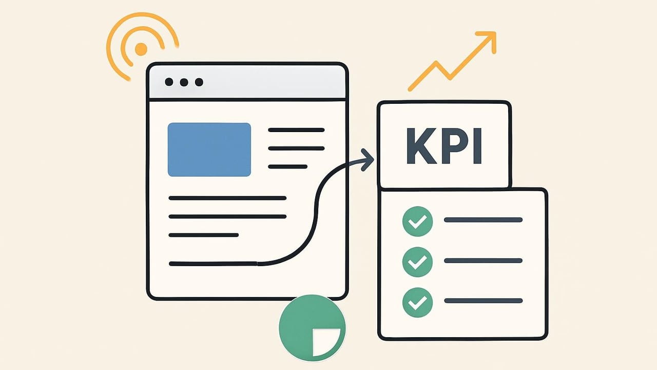 تصویر مفهومی درباره KPI در پرفورمنس مارکتینگ در استراتژی محتوا