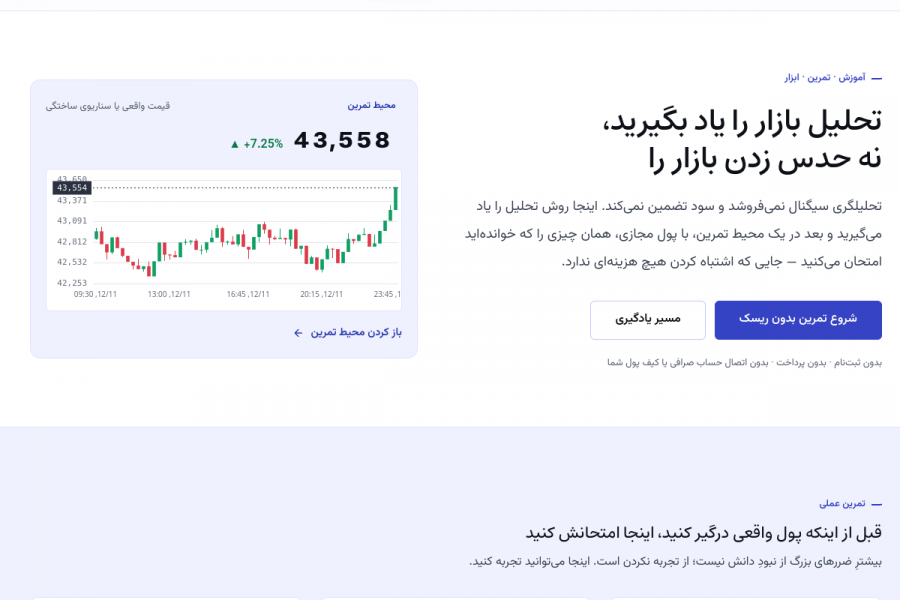 نمای وبسایت تحلیلگری